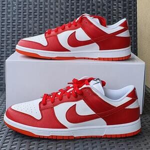 Size 11.5 - Nike Dunk Low  University Red / Orange Outsole